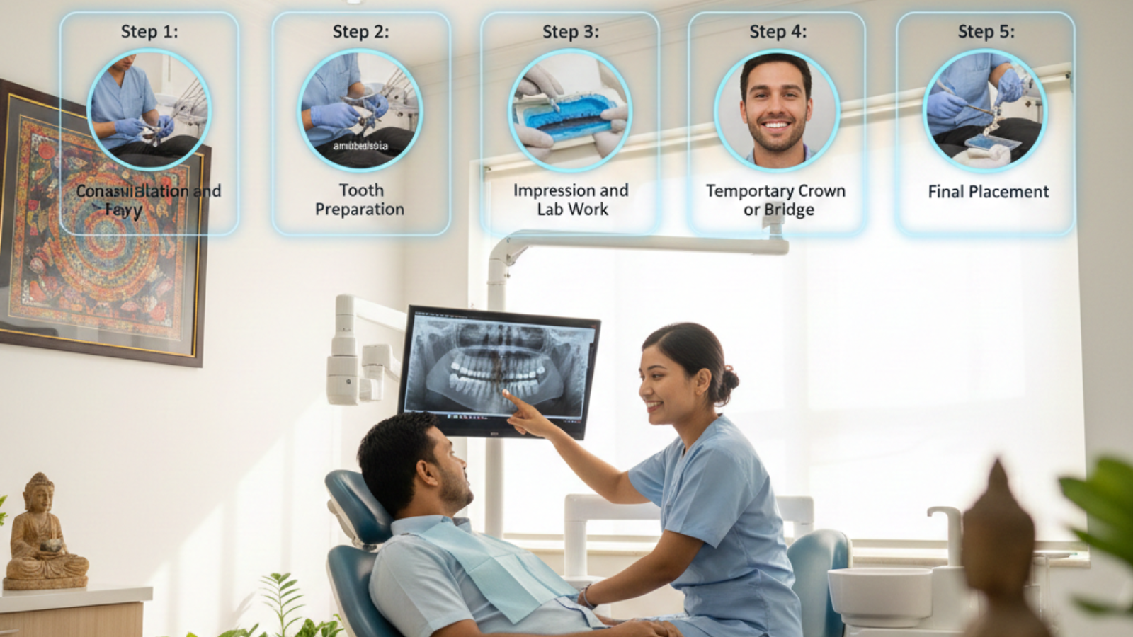Crowns and Bridges Procedure-Step-by-Step-Treatment-Process